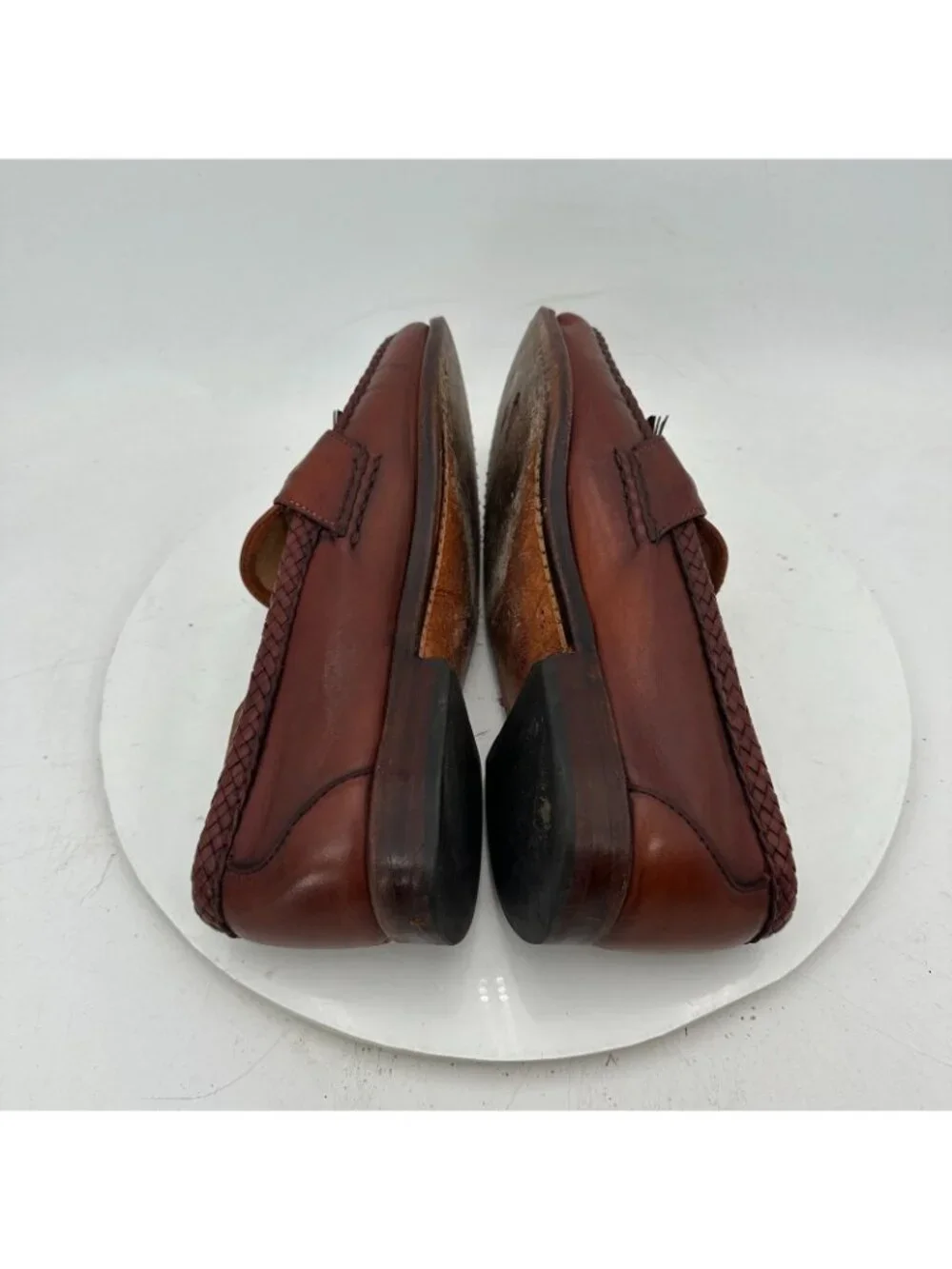 Allen Edmonds Maxfield Men Sz 7E Brown Leather Tassel Loafer Dress Shoes